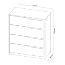 Ver imagem 3 de Cômoda 4 Gavetas Atria Demobile