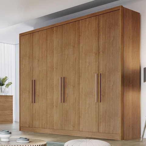 Guarda Roupa Casal Ambiente New Messina 6 Portas Cumaru 23 – Novo Horizonte