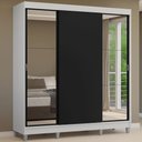 Ver imagem 1 de Guarda-Roupa Casal com Pés 3 Portas de Correr com Espelhos Reno Madesa