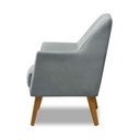 Ver imagem 7 de Poltrona Decorativa Retrô Recepção Magali Lisa Veludo Cinza Claro Lansofbr