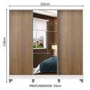 Ver imagem 4 de Guarda Roupa Casal 100% Mdf Madesa Zurique 3 Portas de Correr com Espelho com Pés - Branco/rustic