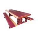 Ver imagem 5 de Mesa Rústica Madeira Maciça Roxão (250cm X 85cm X 6cm) Pés Torre, com 2 Bancos (250cm X 36cm X 4cm)