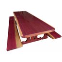 Ver imagem 6 de Mesa Rústica Madeira Maciça Roxão (250cm X 85cm X 6cm) Pés Torre, com 2 Bancos (250cm X 36cm X 4cm)