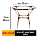 Ver imagem 2 de Mesa Ascoli em Alumínio 70cm Altura X 80cm