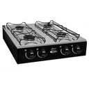 Ver imagem 1 de Fogão Gás Junior 4 Bocas de Mesa Base de Inox Preto