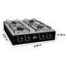 Fogão Gás Junior 4 Bocas de Mesa Base de Inox Preto - 2