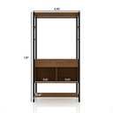 Ver imagem 4 de Guarda Roupa Aberto 2 Gavetas com Nichos e Prateleira Paris Closet Preto/demolição - Artefamol