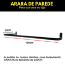 Ver imagem 4 de 5 Expositores Cabideiro Arara 1m Loja Residência Closet Aço Suporte Acabamento Moderno