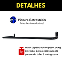 Ver imagem 6 de 5 Expositores Cabideiro Arara 1m Loja Residência Closet Aço Suporte Acabamento Moderno