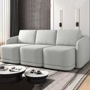 Ver imagem 2 de Sofá Cama Casal para Sala 276cm Polska K04 Linho Cinza - Mpozenato