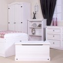 Ver imagem 7 de Baú de Madeira Maciça Branco Lavado