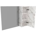 Ver imagem 3 de Espelheira para Banheiro 80 Cm com 1 Porta Marina Mármore Branco