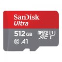 Ver imagem 1 de Cartão de Memoria 512gb Sandisk Ultra Micro Sdxc C/ Adaptador Sdsquac-512g-gn6ma