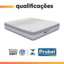 Ver imagem 4 de Colchão Casal Probel Espuma D33 Pillow Top 138x188x18cm Guarda Costas Lyon Branco/Bege