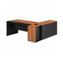 Ver imagem 4 de Mesa Presidente com Armário Pedestal Workstart Nogal Sevilha/Preto 20602