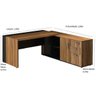 Mesa PRESIDENTE com Armário Pedestal -WEBSTART - NOGAL SEVILHA/PRETO - 20602 - 9
