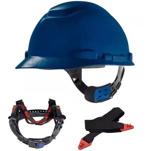 Capacete Segurança 3m H700 C/ Jugular Eletricista Engenheiro Azul Escuro Hb004570915