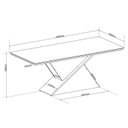 Ver imagem 4 de Mesa de Jantar 8 Lugares Retangular Tampo de Vidro e MDF Noble Bege/Mel/Off White