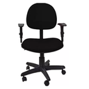 Ver imagem 2 de Kit 2 Cadeiras Secretária Executiva C/ Braços Tecido 100% Nacional