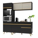 Ver imagem 1 de Cozinha Compacta Multimóveis Veneza GB FG3695 com Armário e Balcão Preta