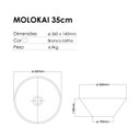 Ver imagem 3 de Cuba para Banheiro de Sobrepor Molokai 360 Ø X 140 Mm Mondialle