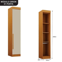 Ver imagem 4 de Dormitório Modulado Casal Orion 100% MDF Cin/Off - Leifer