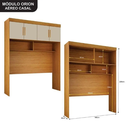 Ver imagem 5 de Dormitório Modulado Casal Orion 100% MDF Cin/Off - Leifer