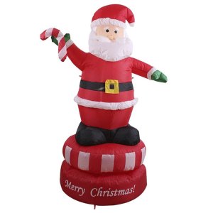 Papai Noel Giratorio Inflavel Natal Decoraçao Natalino Casa Loja Predio Shopping Fim de Ano Evento F