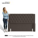 Ver imagem 4 de Cabeceira e Calçadeira Báu Queen Size Atena 160cm Capitonê Linho Cacau - Desk Design