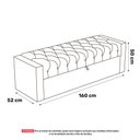 Ver imagem 5 de Cabeceira e Calçadeira Báu Queen Size Atena 160cm Capitonê Linho Cacau - Desk Design