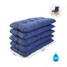 Kit 5 Almofadas Impermeáveis para Cadeiras de Bambu e Vime Cor:azul - 2