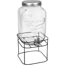Ver imagem 1 de Refresqueira com Suporte Metal Home&co Vidro 8l 45x21x21cm Transparente Suqueira