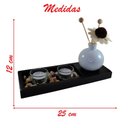 Ver imagem 2 de Conjunto Bandeja com Difusor Porta Velas Jardim Zen Madeira 12cm