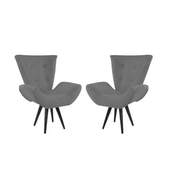 Menor preço em Kit 2 Poltronas Decorativas Bella Suede