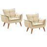 Kit 2 Poltronas Decorativas Opala Suede - 1
