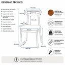 Ver imagem 4 de Kit 2 Cadeiras Sala de Jantar Malta Cinamomo