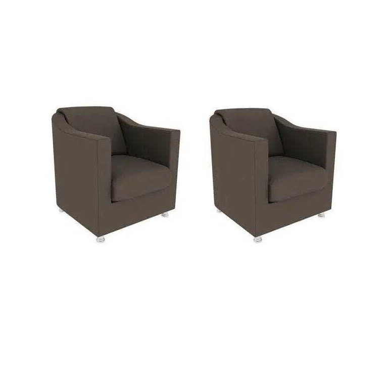 Kit 2 Poltronas Decorativas Bia Suede