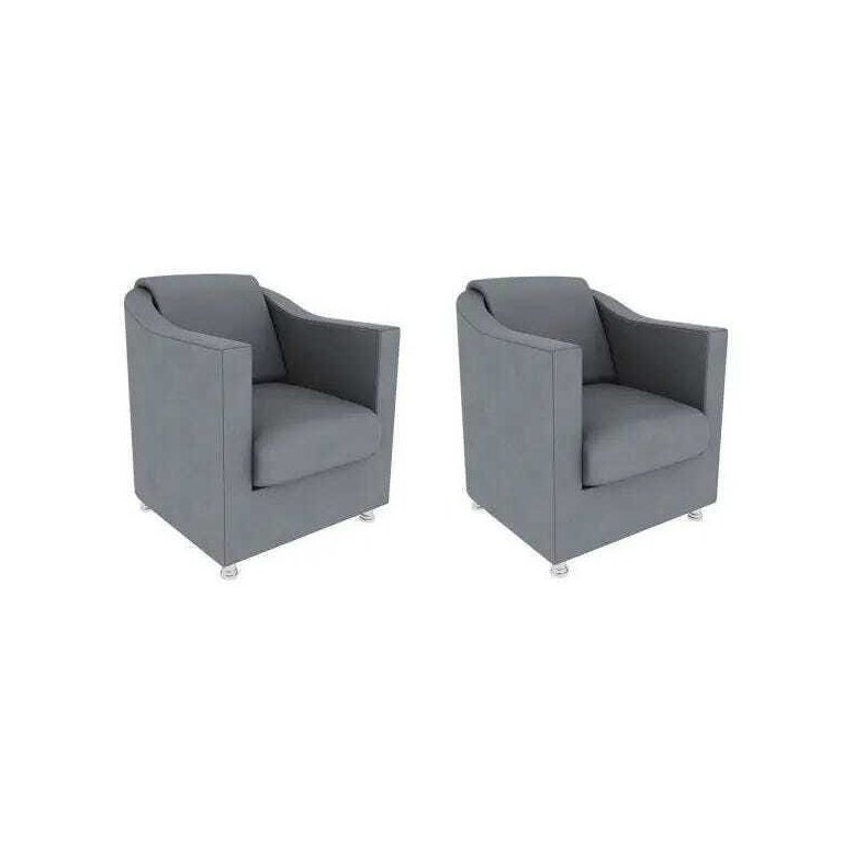 Kit 2 Poltronas Decorativas Bia Suede