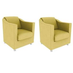 Kit 2 Poltronas Decorativas Bia Suede - 1