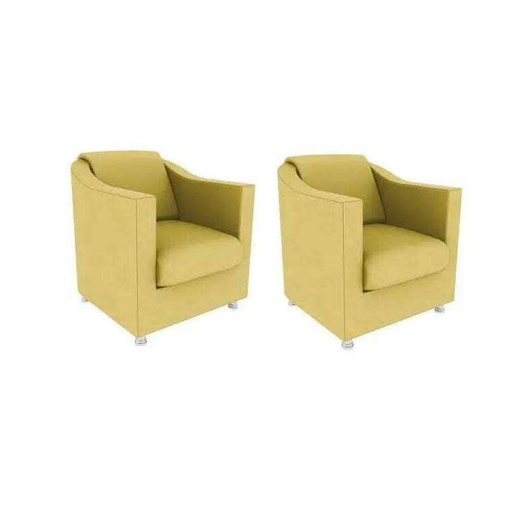 Kit 2 Poltronas Decorativas Bia Suede
