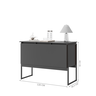 Buffet 3 Portas Industrial Italia - Preto Onix - 2