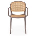 Ver imagem 5 de Kit 4 Cadeiras de Jantar Roma Prática com Braços para Sala e Cozinha - Marrom Claro