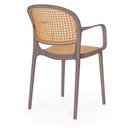 Ver imagem 7 de Kit 4 Cadeiras de Jantar Roma Prática com Braços para Sala e Cozinha - Marrom Claro