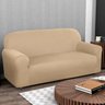 Capa para Sofá 02 Lugares Avulsa Coladinha Malha Elastica:bege - 1