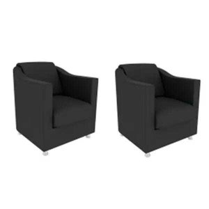 Kit 2 Poltronas Decorativas Bia Suede