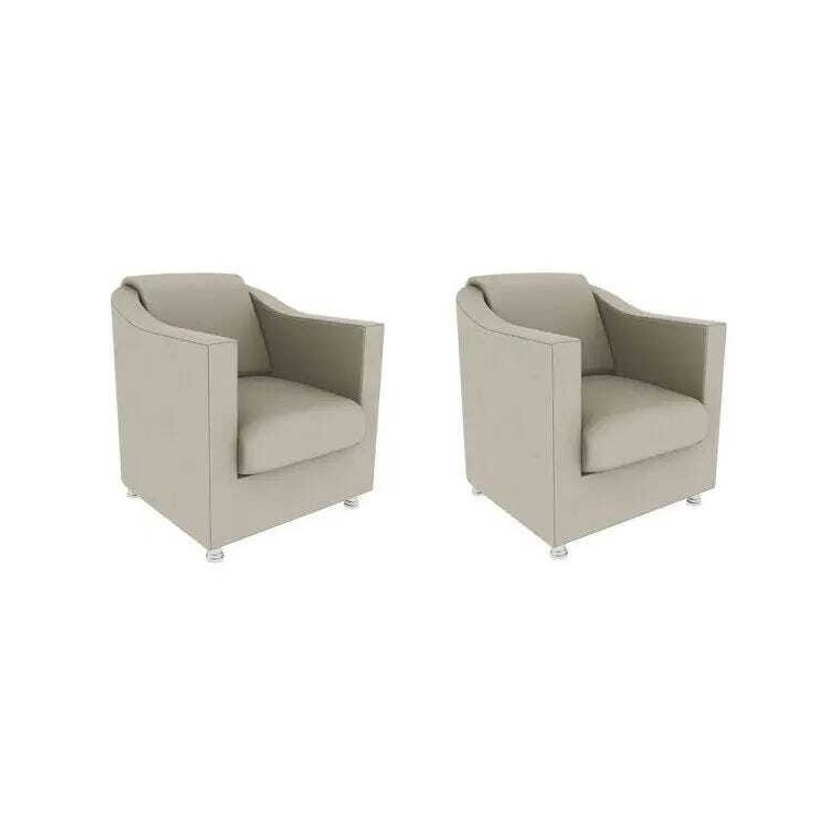 Kit 2 Poltronas Decorativas Bia Suede