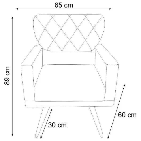 Kit 2 Poltronas Decorativas Aurora Suede - 4