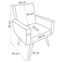 Ver imagem 3 de Poltrona Decorativa Nina Suede