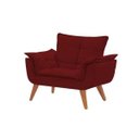 Ver imagem 3 de Kit 2 Poltronas Decorativas Sala Recepção Escritório Opala Suede Bordo