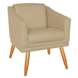 Poltrona Decorativa  San Diego  Corino Bege - 1